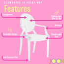 20 of 23:JOON 2 Pack Kids Ghost Chairs with Armrest, 25x13x14.5 Inches, Transparent 