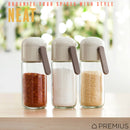 6 of 8:PREMIUS Glass Precision Quantative Spice Dispenser, White, 8.45 Ounces 