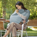 2 of 6:Munchkin 5-in-1 Milkmakers Nursing Cover for Baby, Hipsteria Dots-Light Blue 