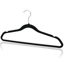 Home Basics 10-Pack Non-Slip Velvet Hangers, Black, 17.8x5x9.5 Inches