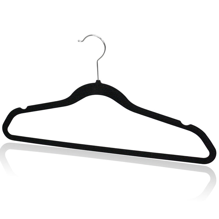 Black Better Homes & Gardens Non-Slip Velvet Clothing Hangers, 100