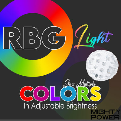 4 of 6:Mighty Power Waterproof Remote Controlled Puck Light with 10 Colorful LEDs 