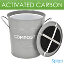 Spigo Round Replacement Compost Bin Carbon Filter Set, 4 Count, 5.25 Inches