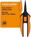 1 of 5:Fiskars Stainless Steel Micro-Tip Rose Pruning Garden Shears, Black-Orange, 6x1.76 Inches 