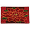 Poinsettia Flower Zoom Skid-Resistant Kitchen Mat, Red-Green, 18x30 Inches