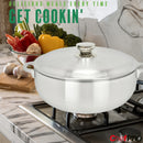 4 of 6:Chef Pro Commercial Grade Aluminum Caldero Stock Pot, Silver, 9.3 Quarts 