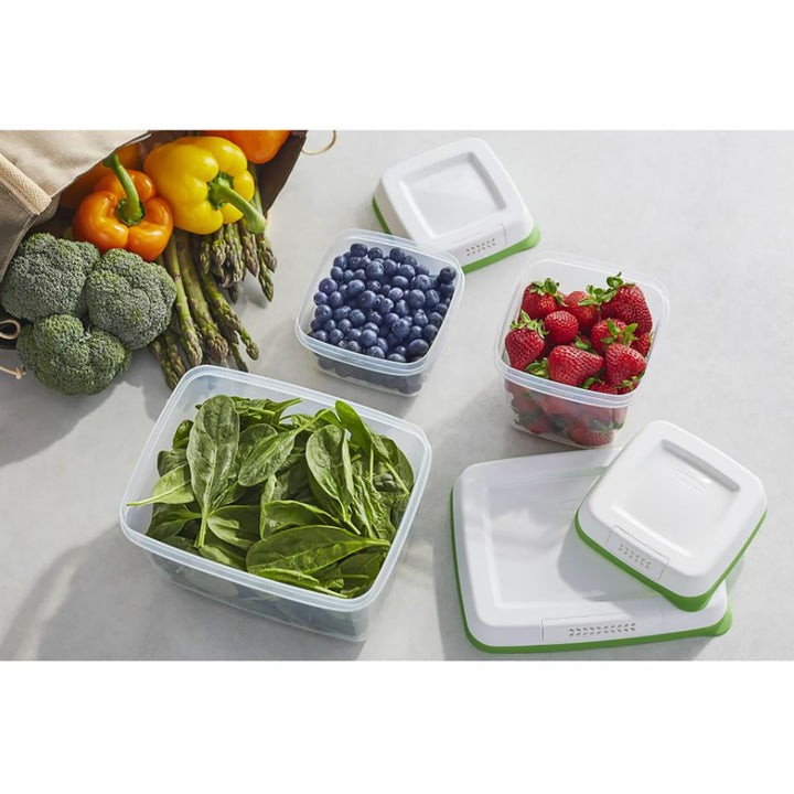  Rubbermaid FreshWorks Produce Saver Food Storage Containers  Set, 4-Piece Set includes 2 Containers 2 Lids: Home & Kitchen