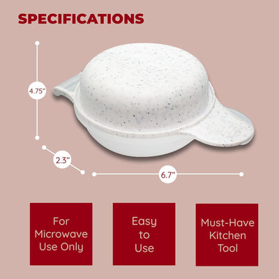 2 of 6:Good Living Microwave Egg Muffin Breakfast Sandwich Pan, Speckled White, 2 Oz 