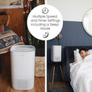 5 of 7:Crane Air Purifier with UV Light and True HEPA Filter, White, 250 Sq Ft Coverage 