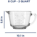 3 of 7:Anchor Hocking Glass Mixing Batter Bowl, Clear, 2 Quart 