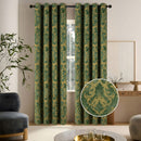 6 of 7:Marcelo Metallic Velvet Damask Room Darkening Grommet Window Curtain Panel, 54x84 Inches 