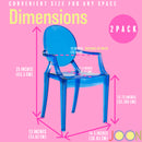 18 of 23:JOON 2 Pack Kids Ghost Chairs with Armrest, 25x13x14.5 Inches, Transparent 