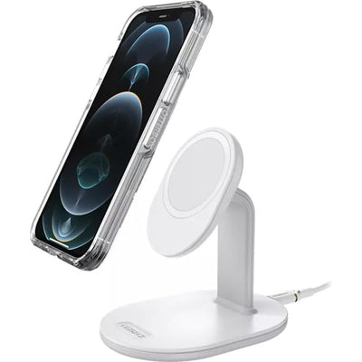 2 of 4:OtterBox Wireless Charging Stand 1.0 for MagSafe, White, 7.5 Watts 