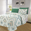 1 of 4:Essentials Bright 4 & 6 Piece Printed Wrinkle-Free Sheet Set, Emerald Geo 