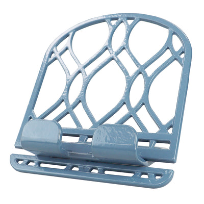 2 of 9:Support pour tablette et livre de cuisine en fonte Home Basics Iris Collection, bleu ardoise 