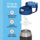 3 of 4:Thermos Kids Water Bottle Vacuum Insulated Stainless Steel with Straw, Space, 12 Ounces 