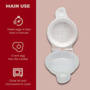 4 of 6:Good Living Microwave Egg Muffin Breakfast Sandwich Pan, Speckled White, 2 Oz 
