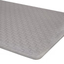 4 of 7:Achim Woven-Embossed Faux-Leather Anti-Fatigue Mat, Grey, 18x30 Inches 
