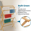 4 of 5:Honey-Can-Do Collapsible Bamboo Foldable Laundry Drying Rack, 30x15x43 Inches 