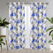 Samantha Floral Room Darkening Grommet Window Panel, Blue, 54x84 Inches