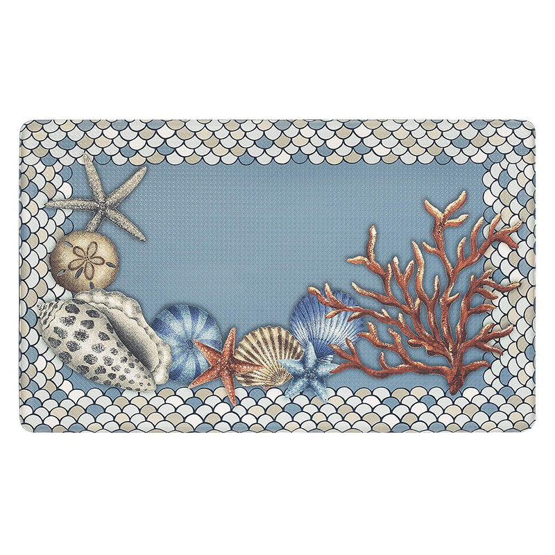 Achim Coastal Decorative Anti-Fatigue Floor Mat, Blue, 18x30 Inches