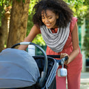 6 of 6:Munchkin 5-in-1 Antimicrobial Nursing Cover for Breastfeeding with Dotted Stripes, Gray 