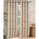 4 of 6:Clarence Jacquard Textured Room Darkening Grommet Window Curtain Panel, 54x84 Inches 