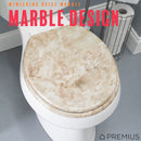 3 of 7:PREMIUS Wood Toilet Seat, Beige Marble, Standard Round, 17 Inches 