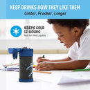 4 of 4:Thermos Kids Water Bottle Vacuum Insulated Stainless Steel with Straw, Space, 12 Ounces 