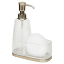 1 of 1:Home Basics Soap Dispenser With Sponge and Holder, Hammered Clear 