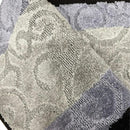 5 of 21:Vienna Scroll Two-Tone Non-Slip Soft Bath Rug, 18x30 Inches 