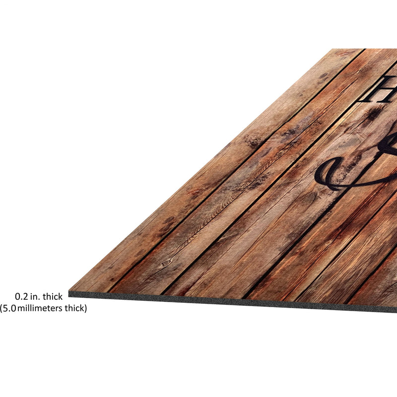 Achim Farmhouse Plank Heavy Duty Outdoor Mat, Orange, 18x30 Inches
