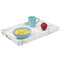 Home Basics Faux Marble Coffee Tray, White, 13x18 Inches