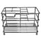 Home Basics Steel Bath Caddy Organizer, Chrome, 6x3.75x4 Inches