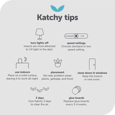 7 of 7:Katchy Indoor Catcher and Killer Insect Trap, White, 9x4.3 Inches 