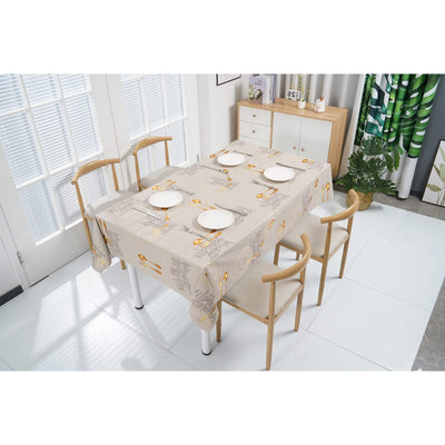 1 of 3:Mantel de PVC impermeable PREMIUS, cuchara dorada de cocina beige, 54 x 12 pulgadas, vendido por pie 