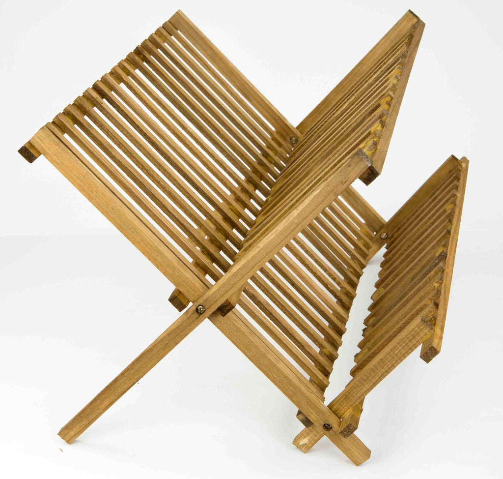 Folding Pine Wood Dish Rack - Natural – ShopBobbys