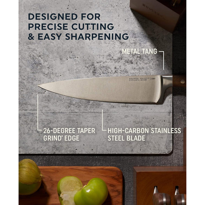 Chicago Cutlery 18 Piece Block Set with Sharpener 