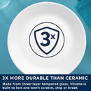 3 of 5:Corelle Vitrelle 12-Piece Glass Dinnerware Set Service for 4, Cobalt Circles 