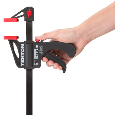 4 of 4:TEKTON 2-Piece Ratchet Clamp Spreader Set, Red-Black, 12x6 Inches 