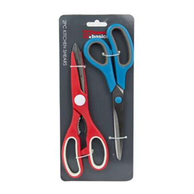1 of 4:Home Basics 2 Pack Kitchen Tools Scissors, Blue and Red 