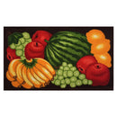 1 of 1:Fruit Salad Medley Non-Slip Kitchen Mat, Black, 18x30 Inches 