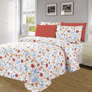 4 of 4:Premium Neutral 4 & 6 Piece Wrinkle-Free Sheet Set, Bloom Meadow 