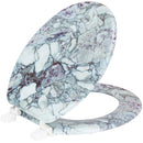 1 of 7:PREMIUS Wood Toilet Seat, Purple Marble, Standard Round, 17 Inches 