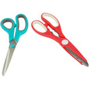 4 of 4:Home Basics 2 Pack Kitchen Tools Scissors, Blue and Red 