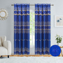 5 of 6:Vanessa Embroidered Rod Pocket Window Curtain Panel with Attached Valance, 54x84 Inches 