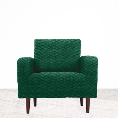 1 of 1:Monica Stretch Oversized Single Seater Living Room Furniture Chair Cover, Hunter Green 