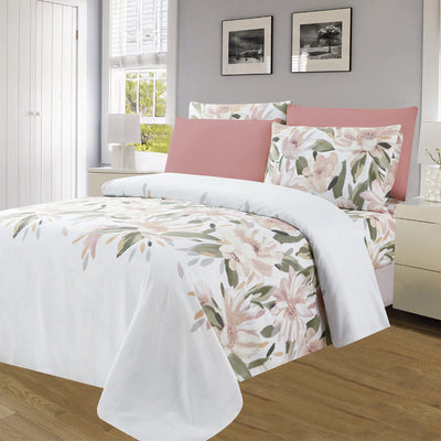 1 of 4:Essentials Neutral 4 & 6 Piece Printed Wrinkle-Free Sheet Set, Seranade 