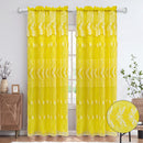 3 of 6:Dana Embroidered Rod Pocket Window Curtain Panel with Attached Valance, 54x84 Inches 
