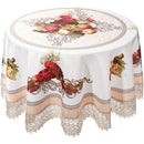 4 of 21:Fruttela Decorative Tablecloth with Macrame Lace Trimming 